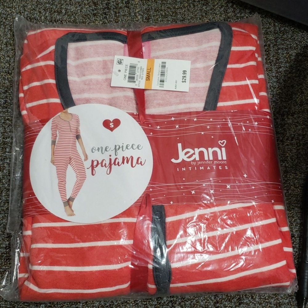 Red and White Striped Onesie NWT